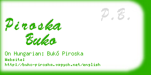 piroska buko business card