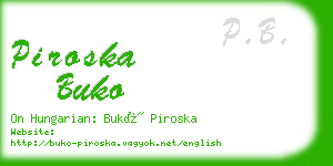 piroska buko business card